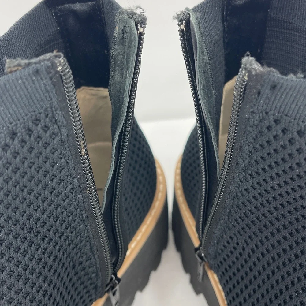 VANELI MARINA Black Knit Ankle Booties WOMENS SIZE 9.5 M LIKE NEW